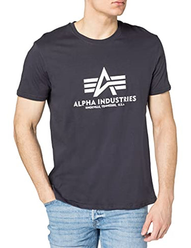 Alpha Industries Herren Basic T-Shirt, Iron Grey, im Sale